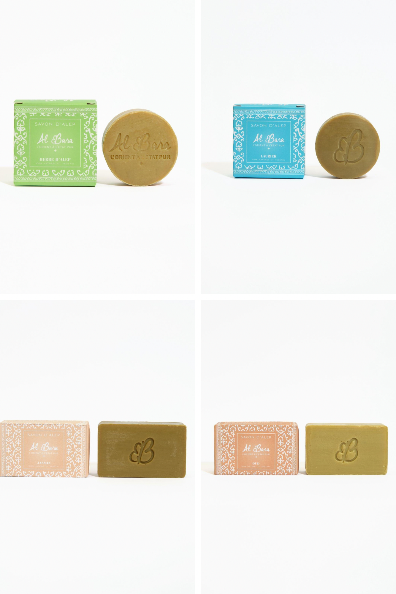 Pack de 4 Savons d’Alep | Al Bara